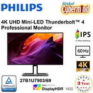 Philips 27B1U7903/69 (4K UHD) 3840 x 2160 Mini-LED Thunderbolt™ 4 Professional monitor (Brought to you by Global Cybermind)