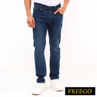 Freego Mens Denim Long Pants Slim Tapered Fit Stretch GOB23-0002