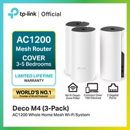 TP-Link Deco M4 AC1200 Mesh WiFi พอร์ต Gigabit 2 ช่อง ตัวขยายสัญญาณ WiFi ประกันตลอดการใช้งาน