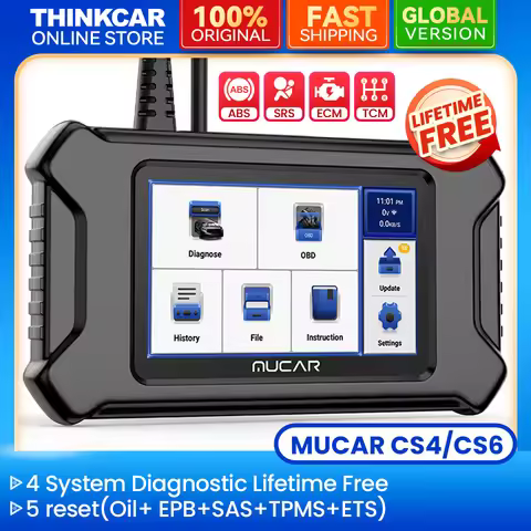 MUCAR CS4/CS6 OBD2 Car Diagnostic scanner tools ABS SRS Engine TCM 4 System Oil SAS EPB TPMS ETS 5 R