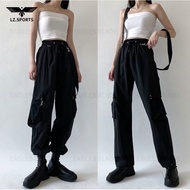 High Waist Slim It Thin Legging Big Pockets Elastic Waist Cargo Pants Women Sweatpants S-2XL PNYLK-6