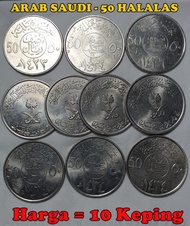 10 keping koin 50 halala arab saudi