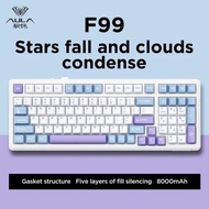 Aula F99 Mechanical keyboard PBT hot swappable three modes 2.4G wireless Bluetooth game customized k