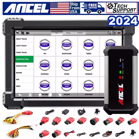 ANCEL X7 HD Heavy Duty Truck Diagnostic Tool TPMS D-P-F Regen ABS SAS ECU Oil Reset Full System OBD2