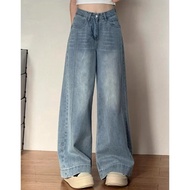 YOYO - New Trendy Highwaist Culottes Loose Wide Leg Jeans for Women Korean Style