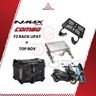 F2 Moto NMAXV2/V3 /Modenas Elit 150S RACK LIPAT + F2-Moto TOP BOX SET