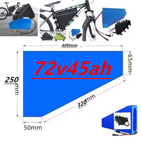 72v 45Ah lithium ion driehoek batterij BMS li ion 20S voor 5000w 6000w Mountainbike scooter motorfie