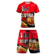 [In Stock] Summer Master Kang Instant Noodles 3D Printing Short Sleeve Suit Casual Versatile T-shirt