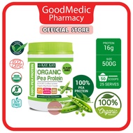 Kay Kay Organic Pea Protein Powder 500g –Plant Based, High Protein, Protein Kacang Pea Kawalan berat