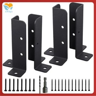 4Pcs Adjustable Deck Post Anchor Base Brackets Fence for Pergola Fence Railing Mailbox Pavilion Gard