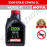 GUARANTEE 100% ORIGINAL MOTUL 4T 3100 GOLD 15W50 ENGINE OIL MINYAK HITAM ENGINE OIL MOTOR YAMAHA OIL