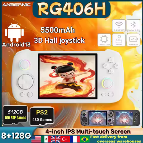 ANBERNIC RG406H Handheld Game Console 4inch IPS Multi-touch Screen Retro Video Game Players Support