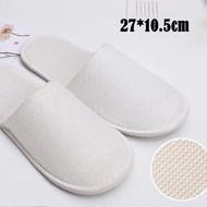 【2 STYLE】10pair White Disposable Hotel Slippers Hotel Comfortable Hospitality Footwears Indoor Trave