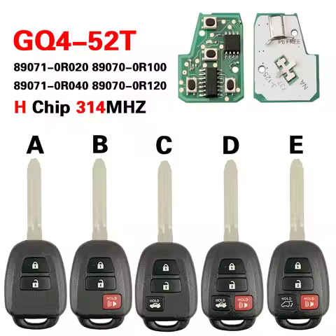 CN007251 Remote Head Key For Toyota RAV4 2013-2019 Highlander GQ4-52T (H Chip) 89071-0R020 89070-0R1