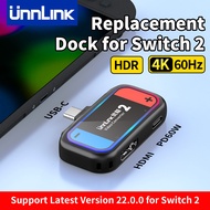 Unnlink Portable Nintendo Switch 2 Docking Station Mini Travel Dock 4K 60Hz HDMI PD Charging for Swi