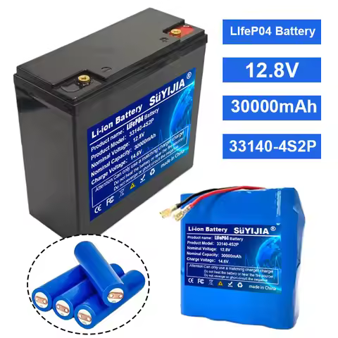 12V 30Ah 33140 4S2P Lifepo4 battery pack solar energy storage battery with BMS for energy storage po