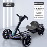 CAISHIMAN | Childrens Gift Folding Electric Go Kart 3-6 Year Olds Suitable for Boys and Girls Can Si