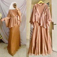 ZOYA BROKAT DRES SELENDANG PAYET ELEGANT