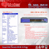 Hi-view Smart PoE Switch HUB 18 port รุ่น HH-SW18 2P16 S1