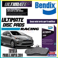 Bendix Ultimate Front  Brake Pad   Prius C NHP10 2014 DB1820 ULT+