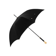 Alexander McQueen Black Umbrella with Golden Skull Handle