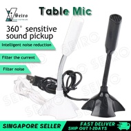 【SG】Table Mic Laptop Microphone USB Desktop Gaming Mic With Holder For PC Computer