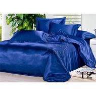Satin Fitted Bedsheet 5 Ft. (SB512 Blue)