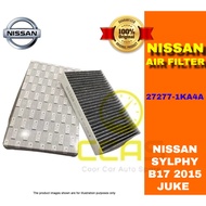 100% ORIGINAL NISSAN AIR FILTER Nissan  Sylphy B17 2015” / Juke - 27277-1KA4A-CARBON