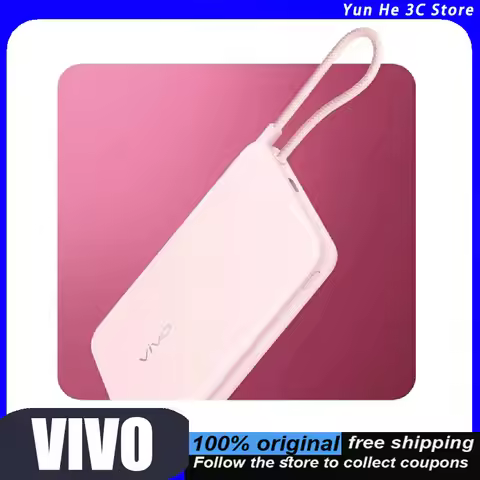 Vivo Power Bank 33W Fast Charging10000mAh Built-in Cable Ultra-Thin, Portable 3C Certified Compatibl