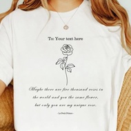 小王子 可客製化名字five thousand roses電影金句 短袖上衣