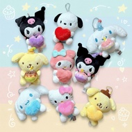 三麗鷗 絨毛娃娃吊飾 鑰匙圈 娃包 生日禮物 Hello Kitty 美樂蒂 酷洛米 大耳狗 布丁狗 帕恰狗 1個 酷洛米吊飾 生日款 8cm