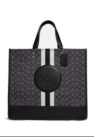 Coach Dempsey Tote 40 In Signature Jacquard With Stripe And Coach Patch