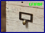 LFJFNF 10Pcs Imitation bronze label box handle old grocery cabinet drawer can insert sheet label card handle HSTHD