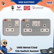 Switch| UMS 13A Metal Clad Socket SIRIM Approved Switch Socket With Base Heavy Duty Durable