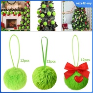 [RazecaMY] 12x Christmas Baubles Christmas Decorations Christmas Tree Baubles Hanging Baubles
