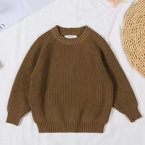 New Kids Sweaters Boys Clothes Brief Girls Pullover Knitwear Autumn Children Knitted Sweater Tops Ki