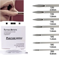 10pcs/Pack Disposable Piercing Needle Independent Bag Piercing Needle Stainless Steel Needle Sterile