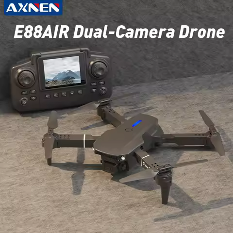 AXNEN Professional E88 Air 2.4inch Screen Control Drone Wide RC Dron Foldable Helicopter Aircraft Qu