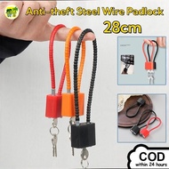 28cm Steel Wire Padlock Safety Anti-Theft Luggage Locks Flexible Padlock Multifunctional Cable Lock