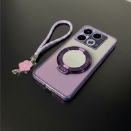 Infinix Note 40 40s 40 Pro GT 50 Pro GT 30 Pro Luxury Glitter Case MirrorRing Free Flower Lanyard