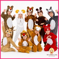 Children Hoodie Costume Animal Costume Tiger Mouse Crocodile Rabbit Monkey Goat Sheep Performance Dr