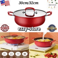 Stainless Steel 30cm/32cm Non Stick Wok /Pan /Pot Steamboat with Lid Kitchen Cookware