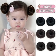 2pcs Set Wig Hair Clips For Kids Hair Accessories With Bow Hair Wigs Extensions 2024 New Children's 