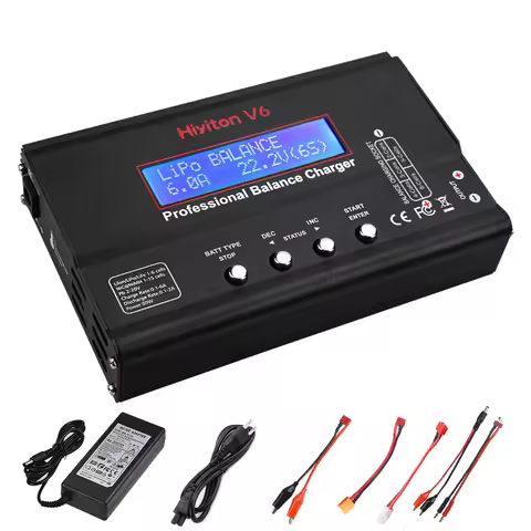 IMAX V6 80W 6A Lipo Charger Discharger For Helicopter NiMH NiCD LiHV NiCd PB Li-ion Battery RC Charg