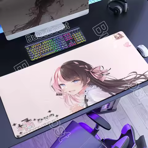 HD Printing Anime Girl Mouse Pad Cute Gamer Keyboard Pad VSPO Hinano Tachibana Desk Mouse Mat Speed 