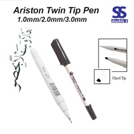 Ariston Calligraphy Pen Handwriting Jawi Lettering Pen Tulisan Khat Art Craft/Twin Tip Pen