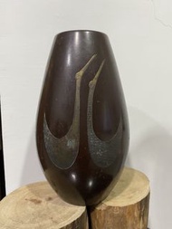 日本 朱銅花瓶