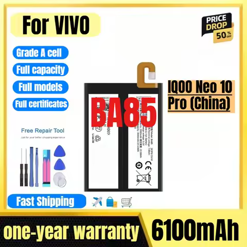 BA85 for VIVO IQOO Neo 10 Pro (China) Phone Battery High Quality High Capacity Replacement Bateria G