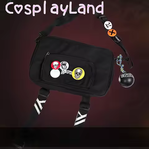 Game Watch Dogs Cosplay Costume Marcus Holloway Bag with Accessories Black Crossbody Messenger Bag C