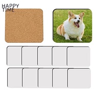 HAPPY TIME-12 Pcs Sublimation Square Coaster Blank MDF Cork Coasters Blanks Hardboard Cork Coasters 